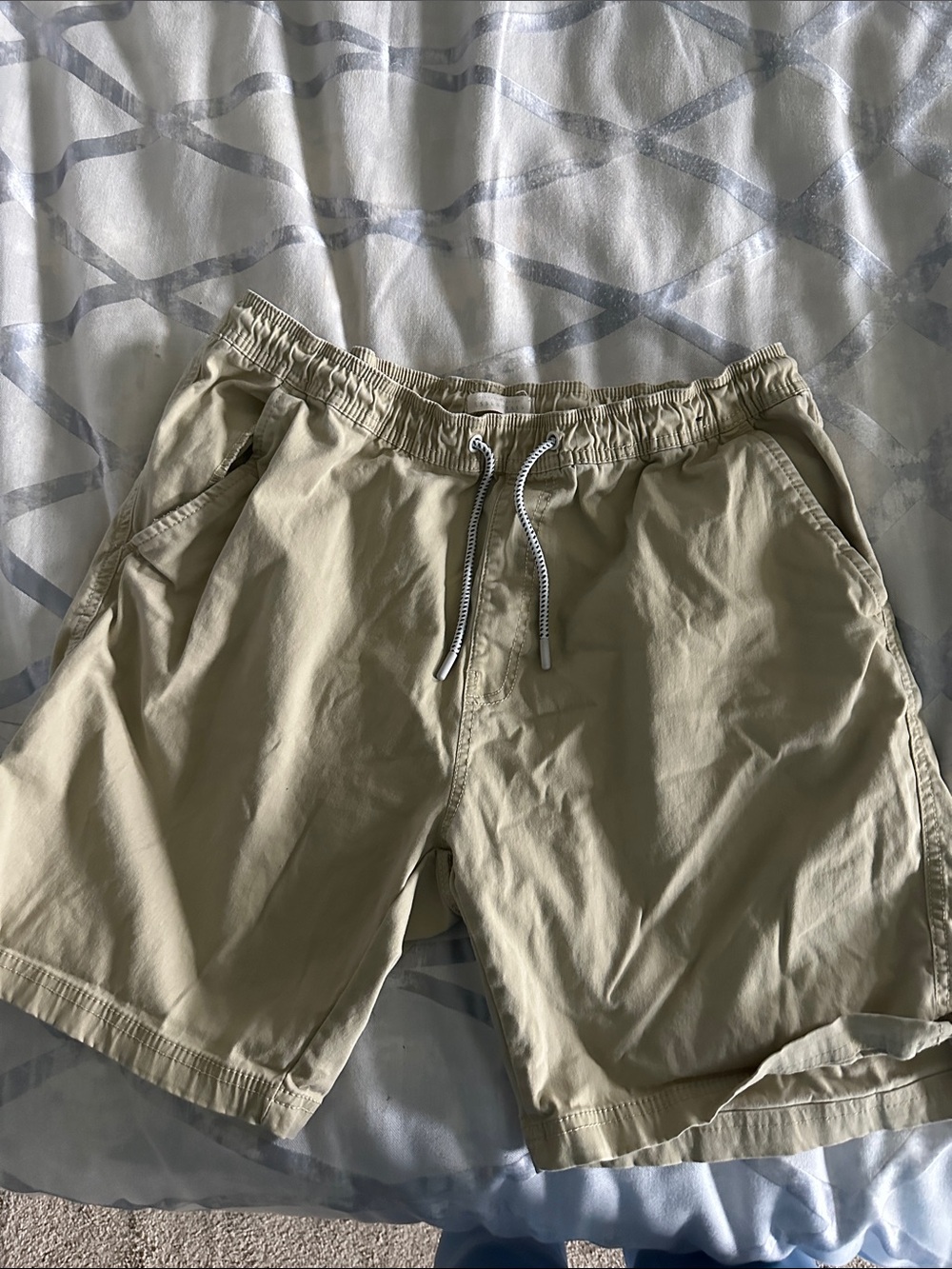 Men's Casual Drawstring Shorts in Khaki